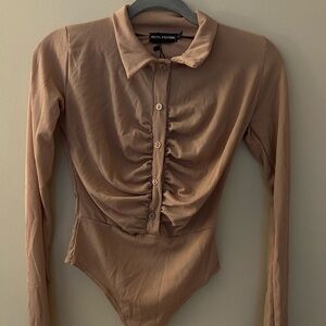 PLT button down body suit
